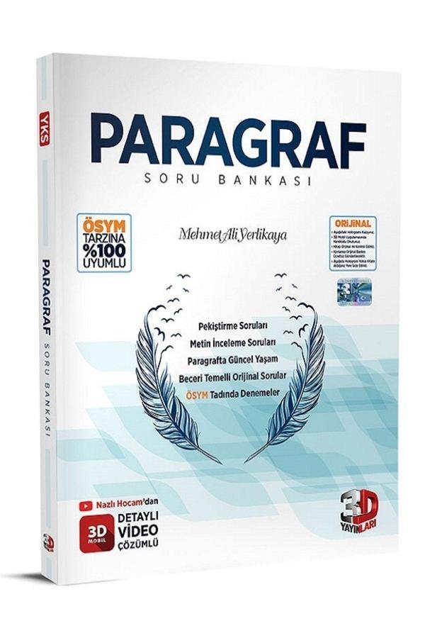 3D Yayınları 2023 Baskı Yks Paragraf (Tyt-Ayt) Soru Bankası (10 Deneme Dahil). - 3D Yayınları - Image 1