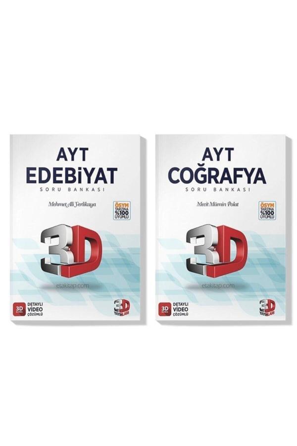 3D Yayınları 3D 2022 Ayt Edebiyat Coğrafya Soru Bankası Seti (2 Kitap) - 3D Yayınları - Image 1
