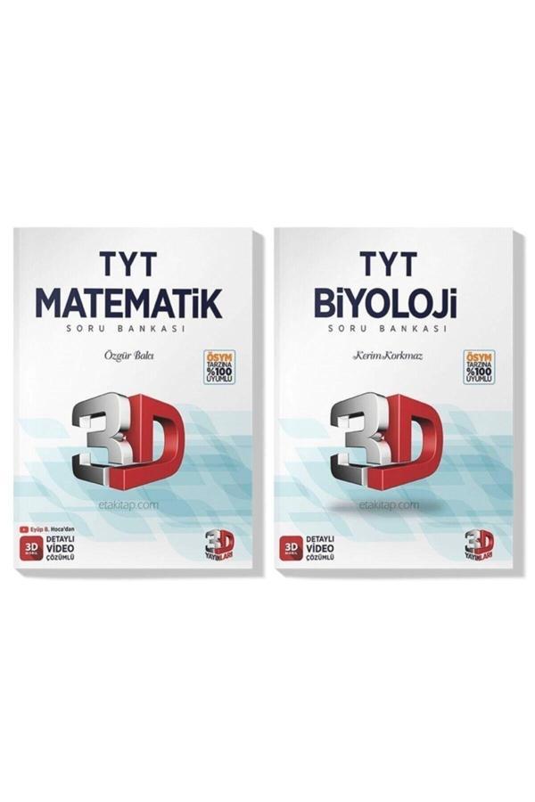 3D Yayınları 3D 2022 Tyt Matematik Biyoloji Soru Bankası Seti (2 Kitap) - 3D Yayınları - Image 1