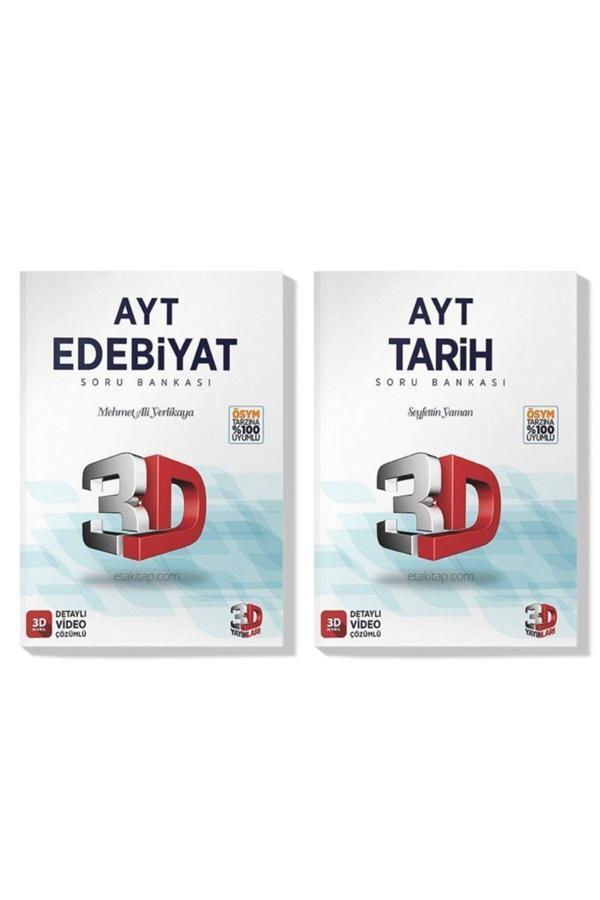 3D Yayınları 3D 2022 Ayt Edebiyat Tarih Soru Bankası Seti (2 Kitap) - 3D Yayınları - Image 1