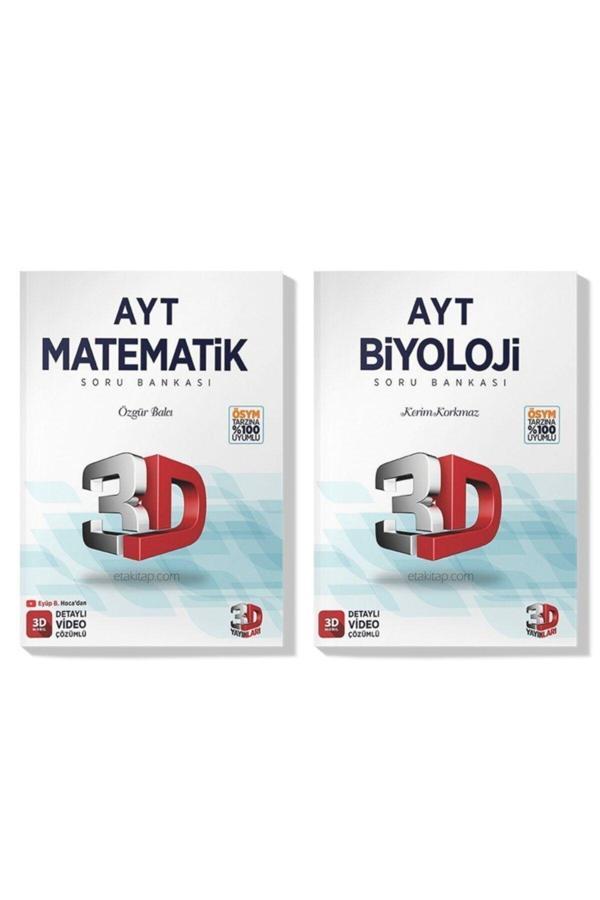 3D Yayınları 3D 2022 Ayt Matematik Biyoloji Soru Bankası Seti (2 Kitap) - 3D Yayınları - Image 1