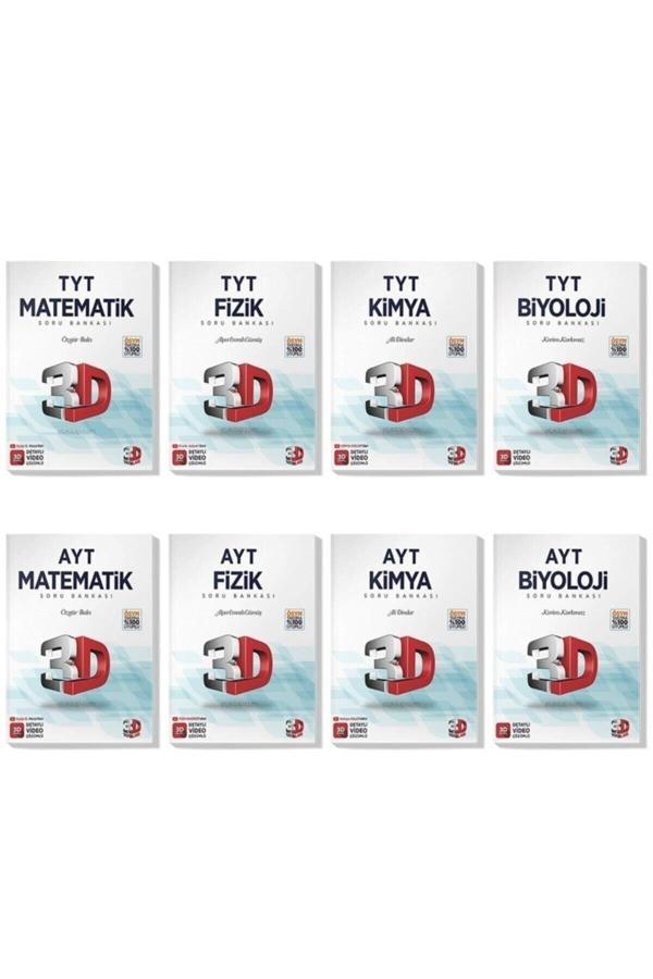 3D Yayınları 3D 2023 Tyt Ayt Matematik Fizik Kimya Biyoloji Soru Bankası Seti (8 Kitap) - 3D Yayınları - Image 1