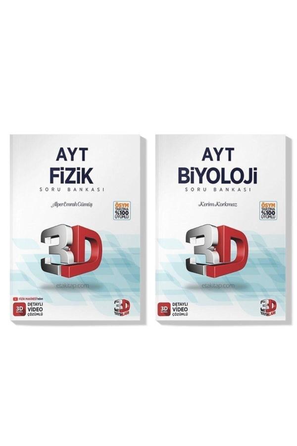 3D Yayınları 3D 2022 Ayt Fizik Biyoloji Soru Bankası Seti (2 Kitap) - 3D Yayınları - Image 1