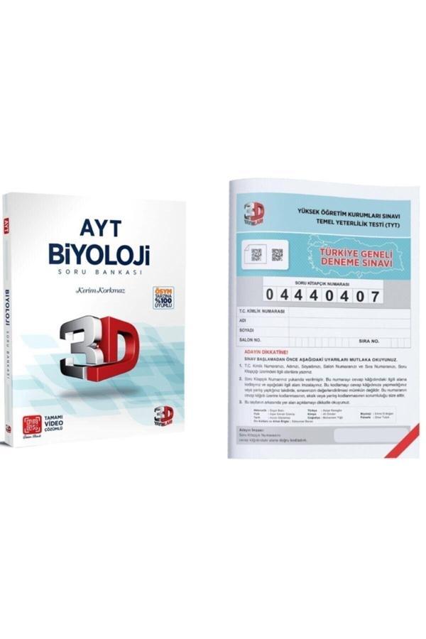 3D Yayınları Ayt Biyoloji Tamamı Video Çözümlü Kerim Korkmaz Soru Bankası + Tg Deneme - 3D Yayınları - Image 1