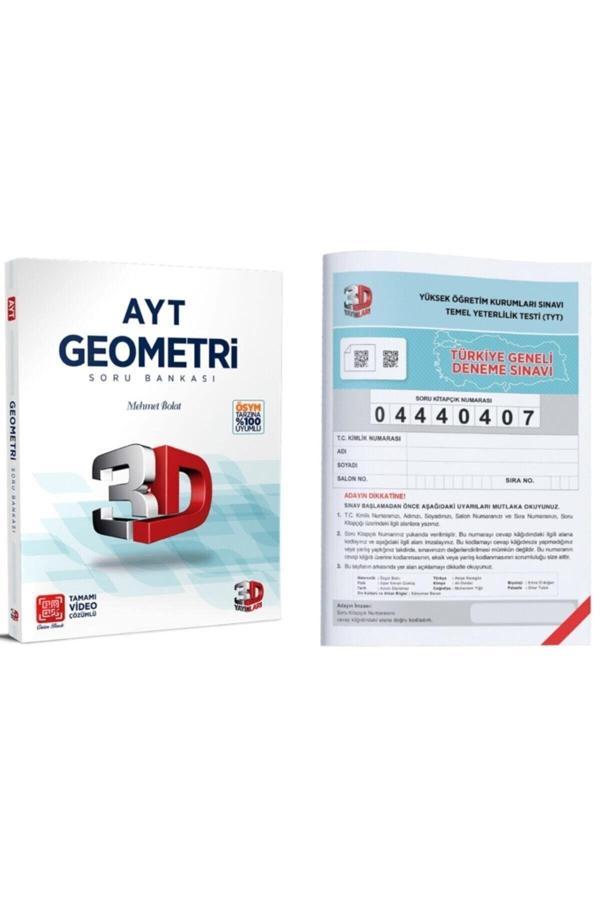 3D Yayınları Ayt Geometri Soru Bankası Tamamı Video Çözümlü Mehmet Bolat - 3D Yayınları - Image 1