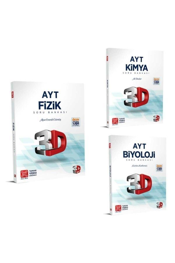 3D Yayınları Ayt 3'Lü Set Fizik - Kimya - Biyoloji - 3D Yayınları - Image 1