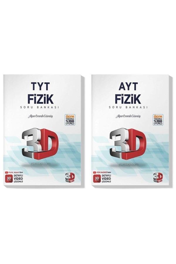 3D Yayınları 3D Tyt Ayt Fizik Soru Bankası Seti (2 Kitap) 2023 Model Hologramlı Baskı - 3D Yayınları - Image 1
