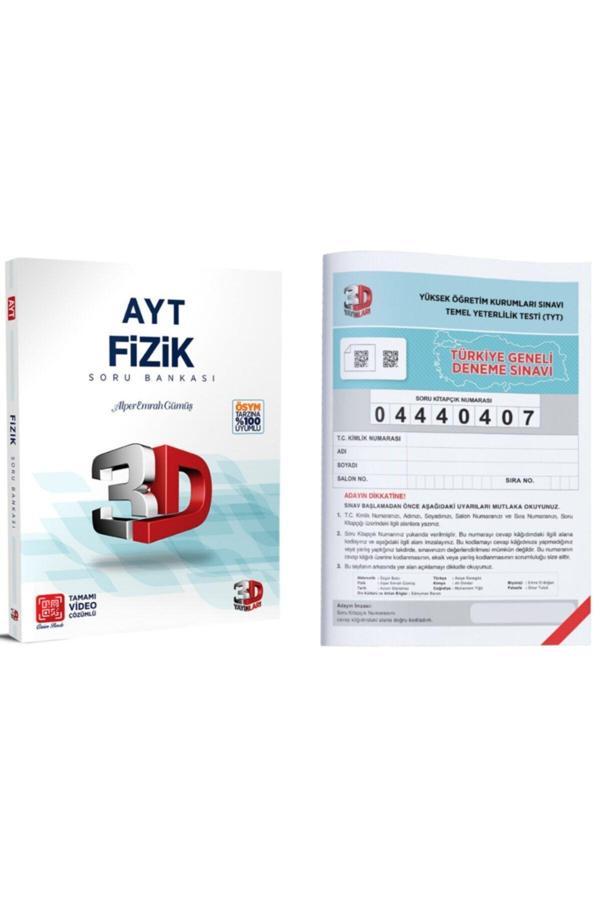 3D Yayınları Ayt Fizik Soru Bankası Tamamı Video Çözümlü Alper Emrah Gümüş + Tg Deneme - 3D Yayınları - Image 1