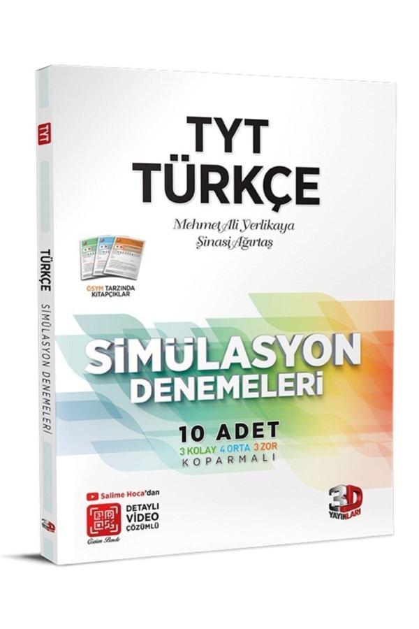 3D Yayınları Ları Tyt Türkçe 10'Lu Simülasyon Denemeleri Tamamı Video Çözümlü - 3D Yayınları - Image 1