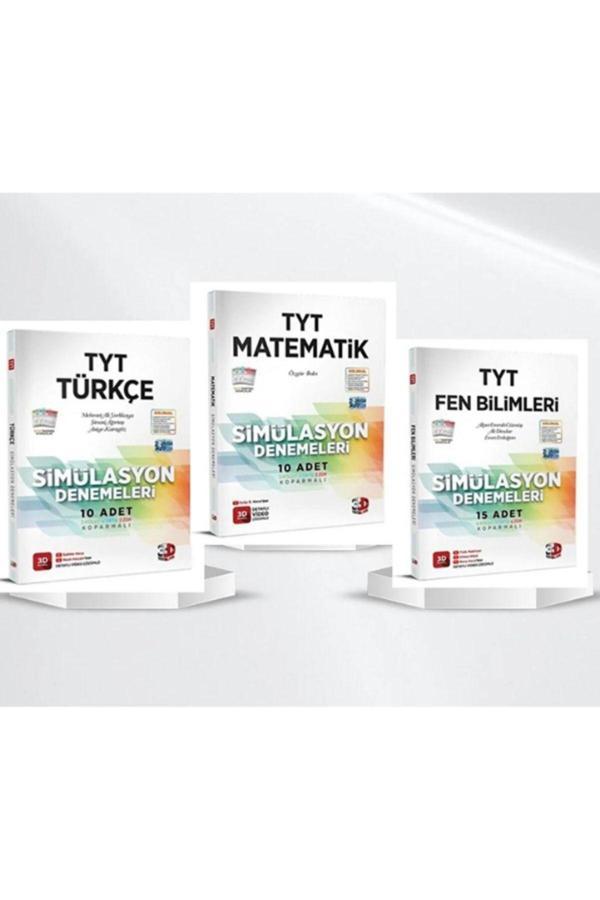 3D Yayınları Tyt Türkçe. Matematik, Fen Bilimleri Branş Deneme (3 Kitap) 2023 - 3D Yayınları - Image 1