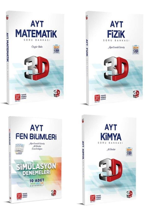 3D Yayınları Çözüm Ayt Fizik, Kimya Soru Bankası Fen Bilimleri Simülasyon Denemeleri Seti - 3D Yayınları - Image 1
