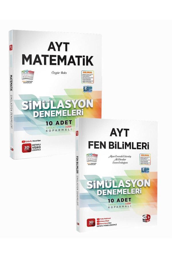 3D Yayınları Ayt Matematik, Fen Bilimleri Branş Deneme 2023 Basım (2 Kitap) - 3D Yayınları - Image 1