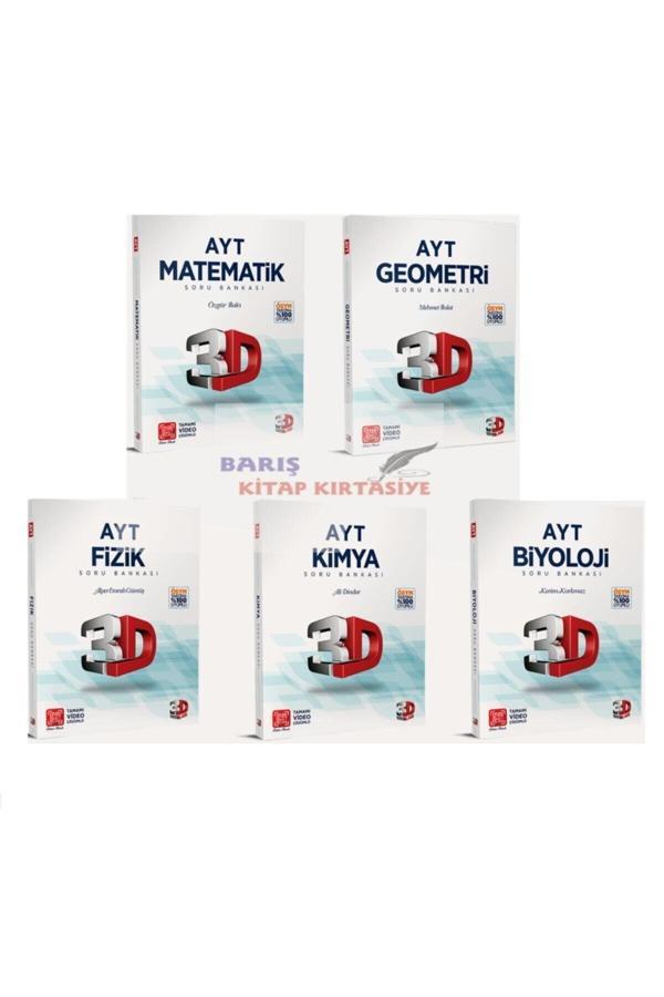 3D Yayınları Ayt Matematik Geometri Fizik Kimya Biyoloji Soru Bankası Tamamı Video Çözümlü - 3D Yayınları - Image 1