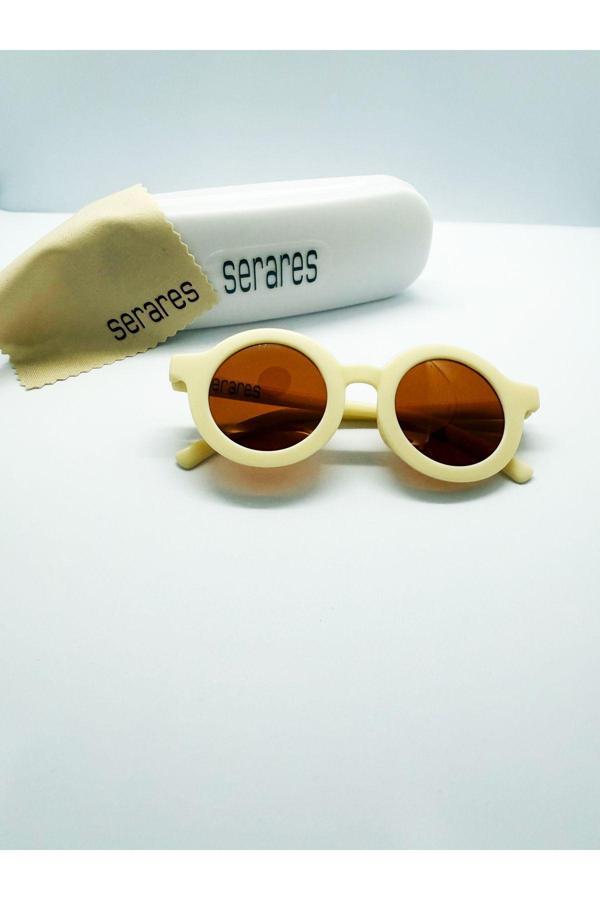 Serares Caıro Model, Unısex Çocuk, 3-6 Yaş, Bej Renk, Uv400 Korumalı Çocuk Güneş Gözlüğü - Image 1