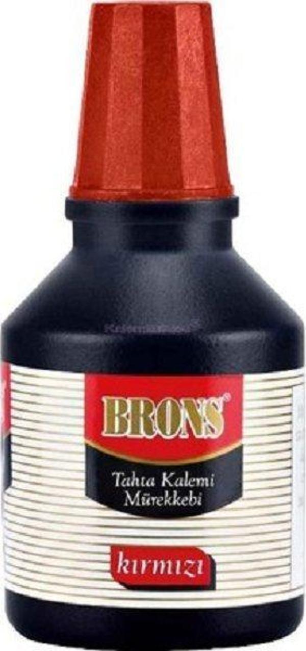 Brons Br-352 Tahta Kalem Mürekkebi 30 Cc Kırmızı (12 Li Paket) - Image 1