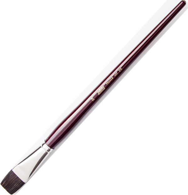 Pebeo 210-24 Düz Fırça Yüksek Kalite Samur Kıllı Akrilik Ve Yağlı Boya Fırçası (12 Li Kutu) - Image 1