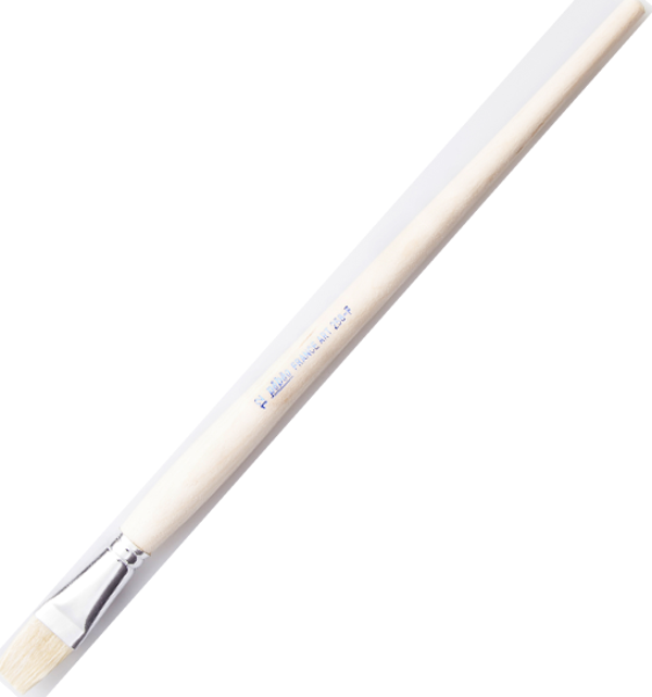 Pebeo 258F-12 Düz Fırça Uzun Bristle Kıl Sert Kıllı Akrilik Ve Yağlı Boya Fırçası (12 Li Kutu) - Image 1