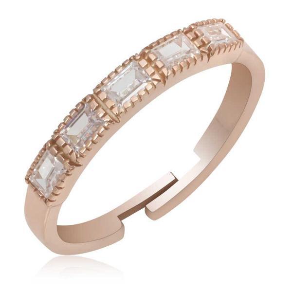 Gümüş Rose Ayarlanabilir Baget Kadın Yüzük SL4969 - Image 1