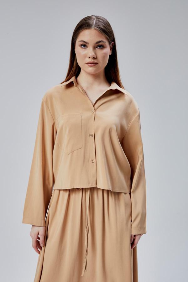 Vizon Oversize Gömlek - Image 1