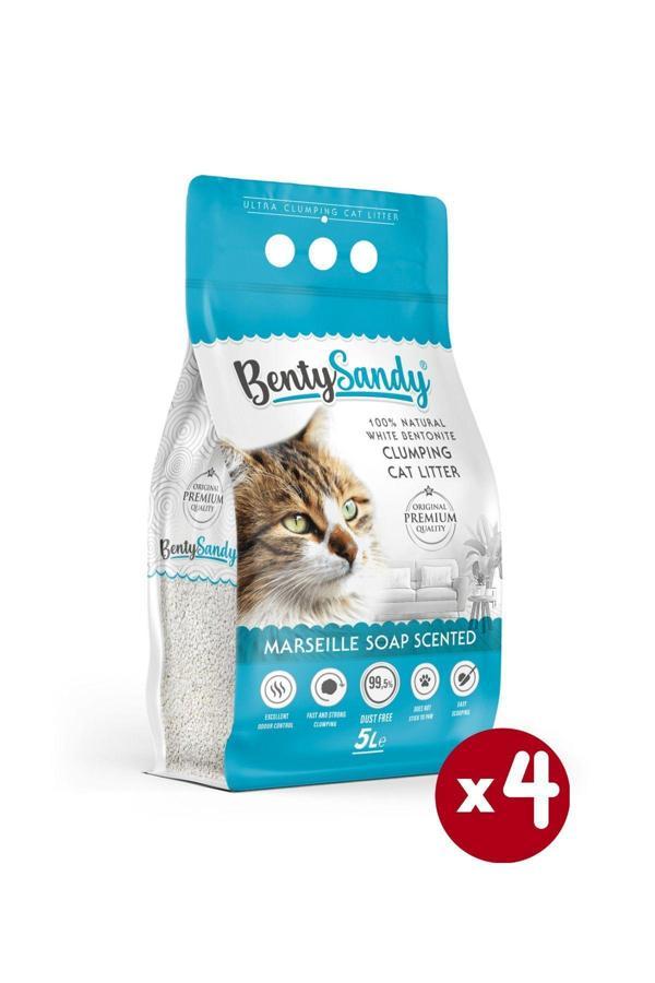 Marsilya Sabunu Kokulu Topaklanan Ince Taneli Kedi Kumu 5lx4 - Image 1
