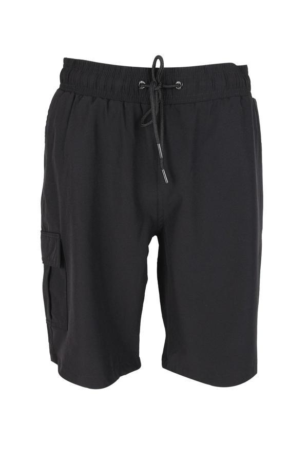 Erkek Deniz Şortu 3 Adet Cepli Pamuklu Su Yitici Astarlı Siyah BS-225 - Image 1