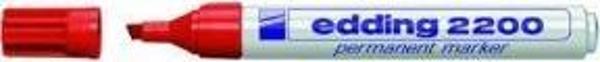 Edding 2200 Markör Permanent Kalemi 1-5 Mm Kırmızı Kesik Uçlu (10 Lu Paket) - Image 1