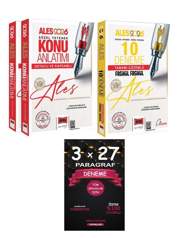 Yargı + Anla Kazan 2026 ALES VIP Sayısal Sözel Yetenek Konu + Fasikül 10 Deneme + Paragraf Deneme - Anla Kazan Yayınları - Image 1
