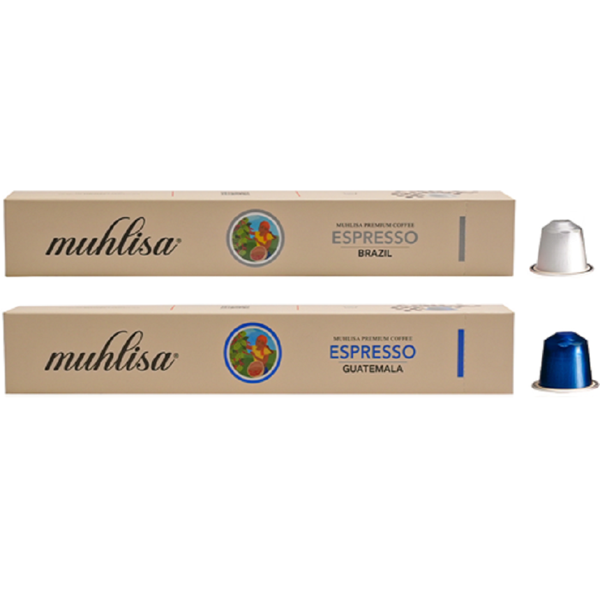 Muhlisa Espresso Kapsül Kahve 2 Kutu Brazıl, Guatemala (20 KAPSÜL) %100 Arabica - Image 1