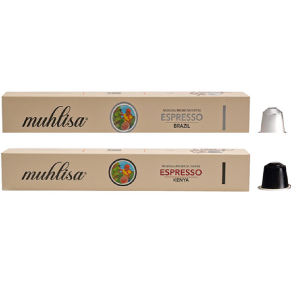 Muhlisa Espresso Kapsül Kahve 2 Kutu Kenya, Brazıl (20 KAPSÜL) %100 Arabica - Image 1