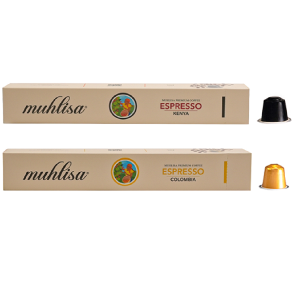 Muhlisa Espresso Kapsül Kahve 2 Kutu Kenya, Colombia (20 KAPSÜL) %100 Arabica - Image 1