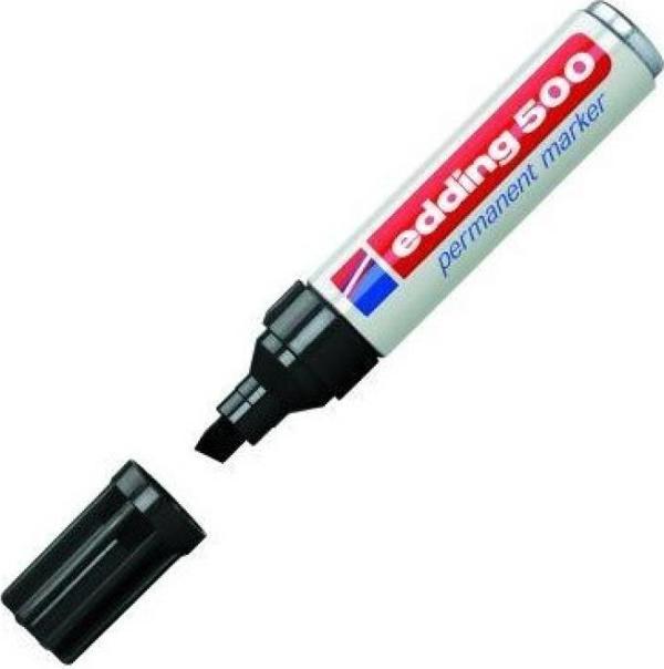 Edding 500 Markör Permanent Kalemi 2-7 Mm Siyah Kesik Uçlu (10 Lu Paket) - Image 1