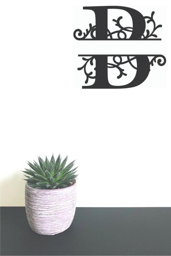 Dekoratif Ahşap Harf B HARFİ Monogram Harf 1 Adet - Image 1