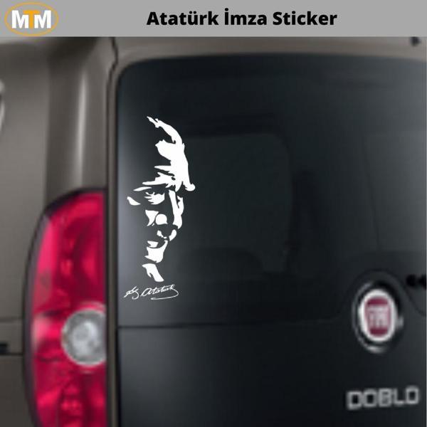 Atatürk İmza Oto Sticker 15 CM Kemal Atatürk İmza - Image 1