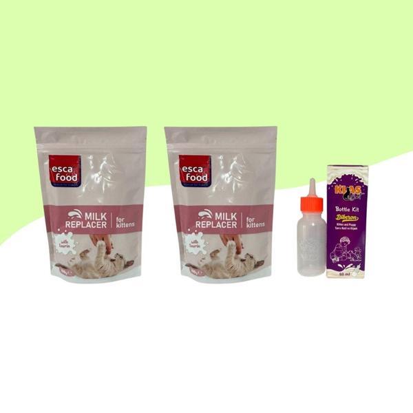 Yavru Kediler İçin Süt Tozu 200Gr 2 Adet + 60ML Biberon - Image 1