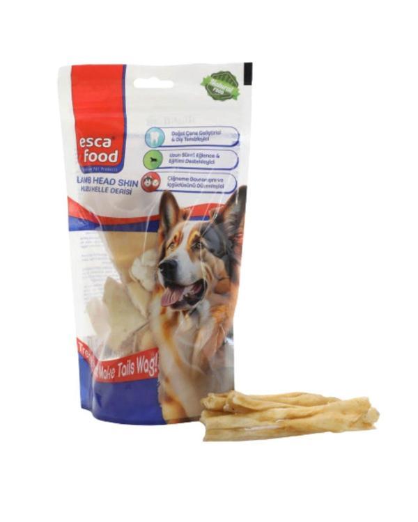 Köpekler İçin Sakatat Ödülü Kuzu Kelle Derisi 100Gr - Image 1