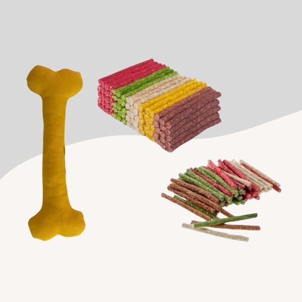 Renkli Munchy Ödül Çubuğu 500Gr + Yumuşak Oyuncak Sarı - Image 1