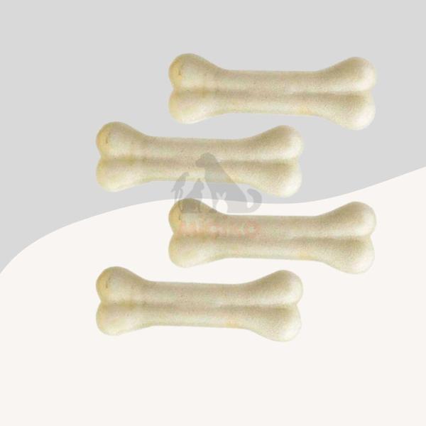 Köpekler İçin Beyaz Press Çiğneme Kemiği 15Cm 4Lü Paket - Image 1