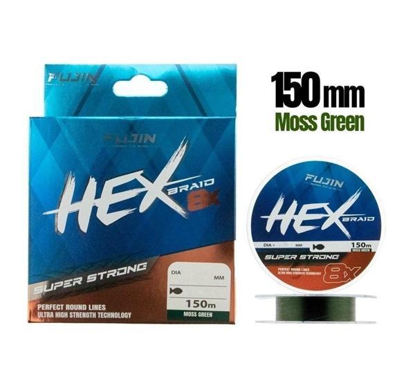 Fujin Hex Braid 8x 150mt Moss Green PE İp Misina 0.04mm - Image 1