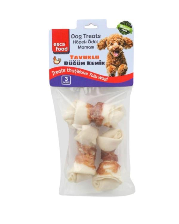 Tavuklu Mini Düğüm Kemik Köpek Ödülü 3Lü  - Image 1
