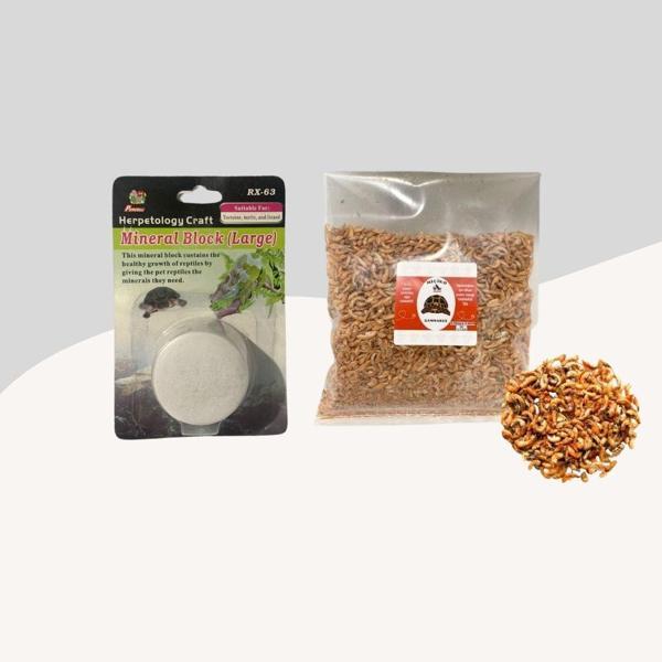 Kaplumbağalar İçin Gammarus 20Gr + Mineral Blok Large Yuvarlak - Image 1
