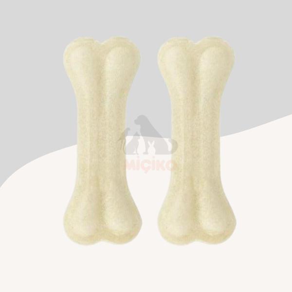 Köpekler İçin Beyaz Press Çiğneme Kemiği 12Cm 2Li Paket - Image 1