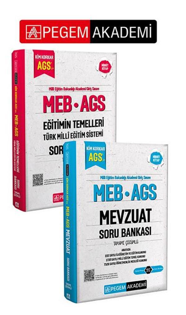 PEGEM AKADEMİ  MEB AGS Kim Korkar Eğitimin Temelleri Türk Milli Eğitim Sistemi Soru Bankası Tamamı Ç - Pegem Akademi Yayıncılık - Image 1