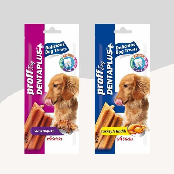 Dog 2Li DentaPlus Diş Sağlığı Kemirme Ödülü Biftek ve Hindili - Image 1