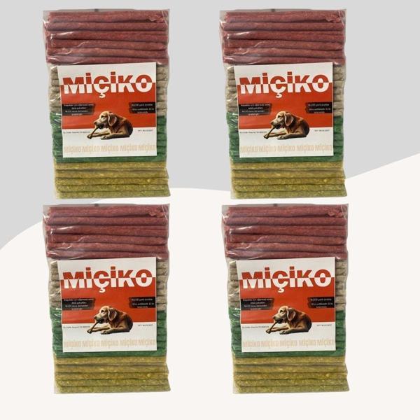 Köpekler İçin 100lü Renkli Munchy Diş Sağlığı Ödül Çubuğu 4 Paket (400 Adet) - Image 1