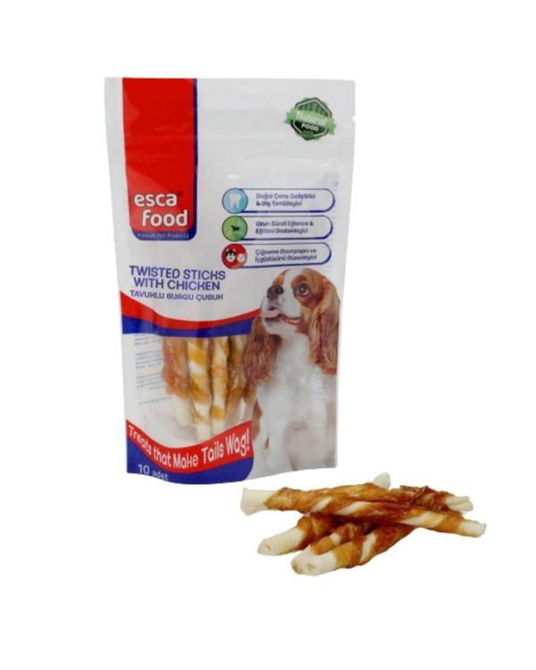 Tavuklu Burgu Çubuk Köpek Ödülü 10Lu Paket - Image 1