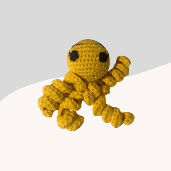 Çıngıraklı Kedi Top Oyuncağı Ahtopot 5 Cm Sarı - Image 1