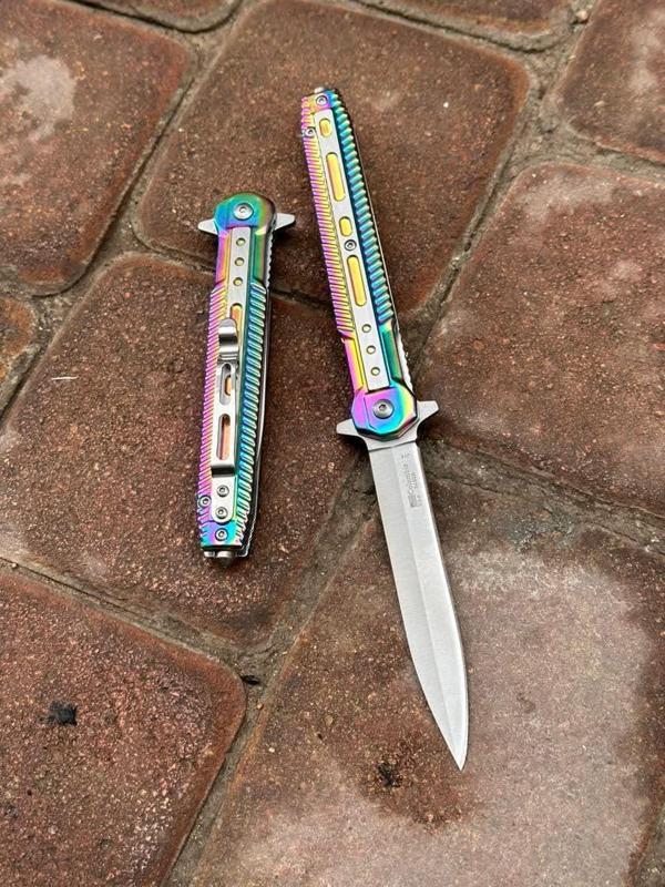 Cakistoe M390 Gökkuşağı Metal Beyfendi Kamp Çakısı - Image 1