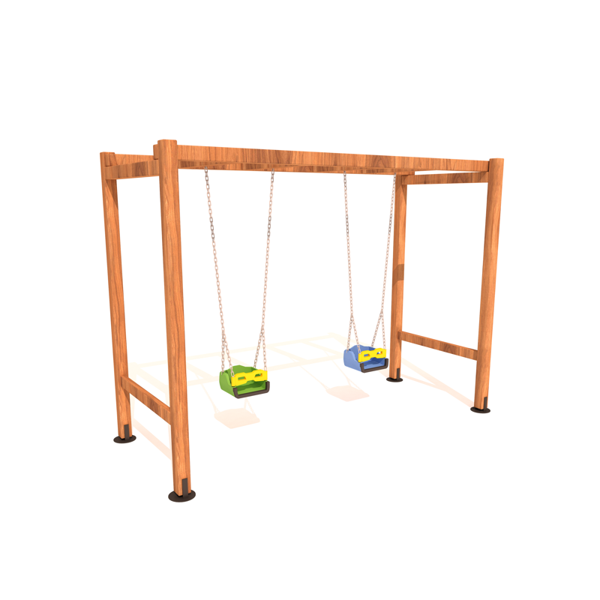 Ahşap Salıncak ASL02, Park Salıncağı 2'li Model - Image 1