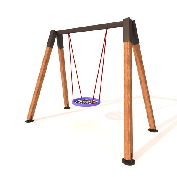 Ahşap Salıncak, Kuluçka Salıncak 260x150xh210cm - Image 1