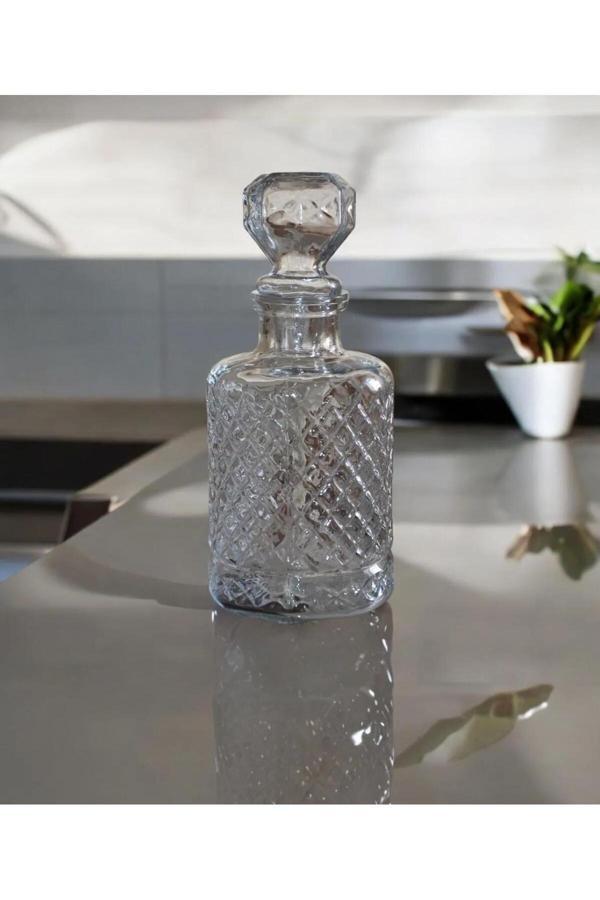 Evdekor Turin Art Karaf, Cam Karaf, Viski Şarap Şişesi, Lüks Karaf Sürahi Özel Üretim - Image 1